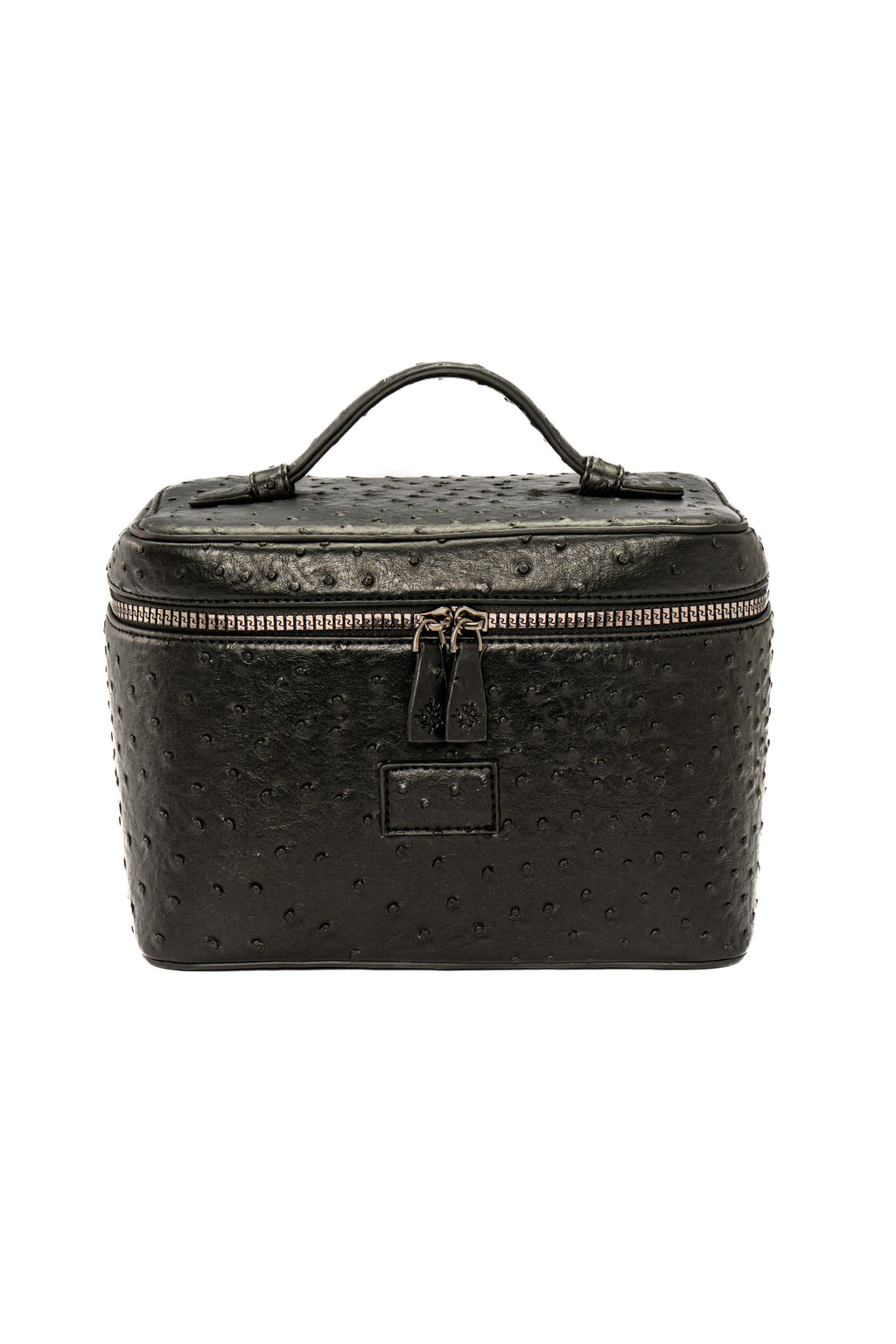 Black Ostrich Vanity Bag
