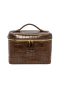 Brown Croc Vanity Bag